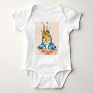 Body Para Bebê Coelho clássico com jaqueta azul