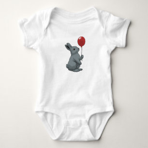Body Para Bebê Coelho com balão