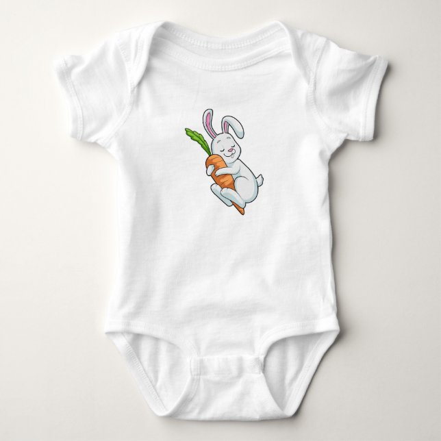 Body Para Bebê Coelho com Cenoura (Frente)
