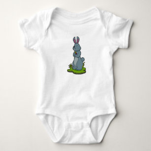 Body Para Bebê Coelho com Flores