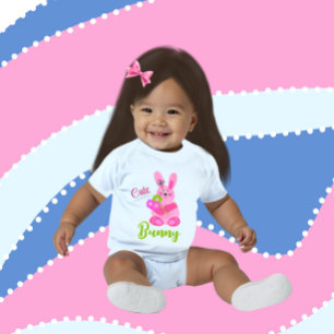 Body Para Bebê Coelho com flores