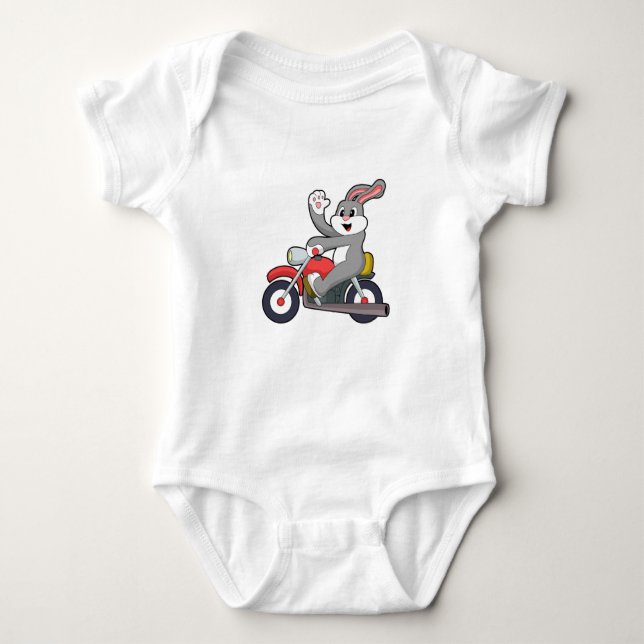 Body Para Bebê Coelho como Biker com motocicleta.PNG (Frente)