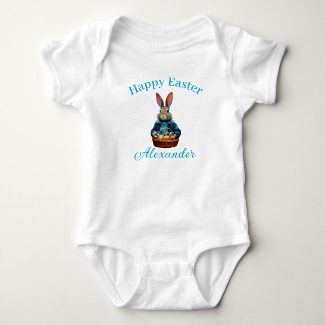 Body Para Bebê Coelho da Páscoa  (Frente)