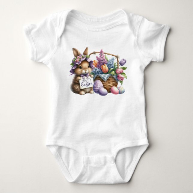 Body Para Bebê Coelho da Páscoa  (Frente)