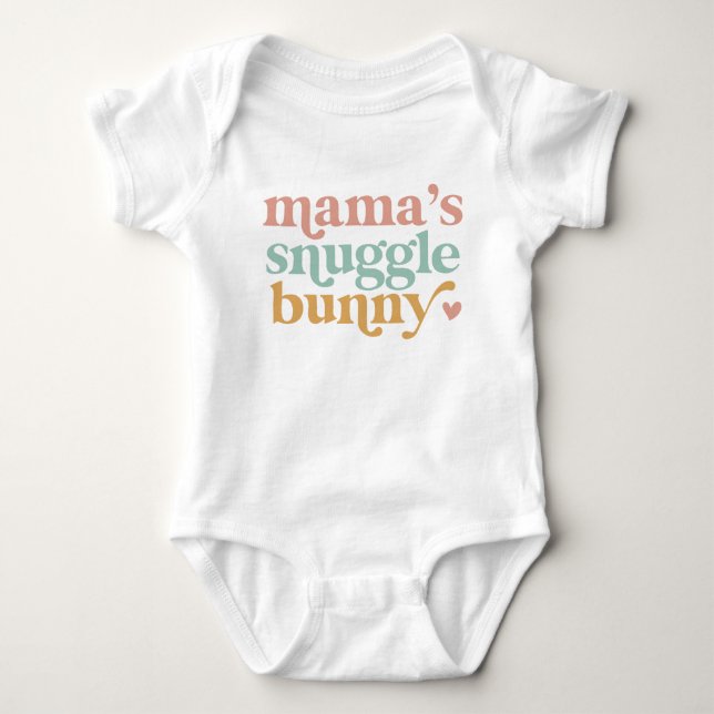 Body Para Bebê Coelho de Abraço da Mamãe (Frente)