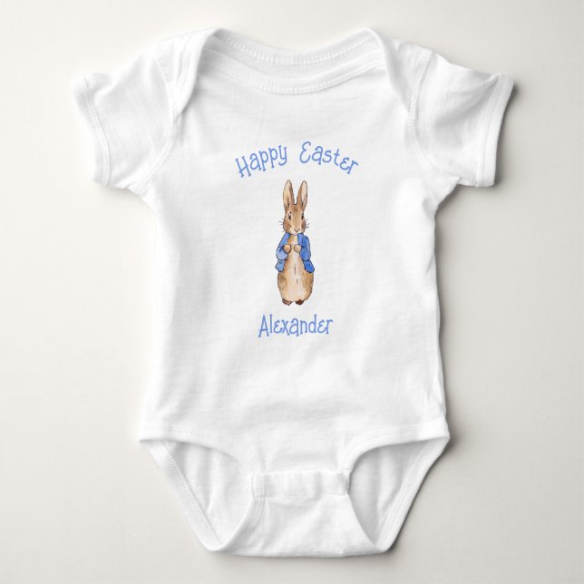 Body Para Bebê coelho de Páscoa (Frente)
