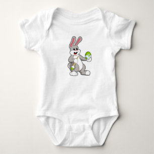 Body Para Bebê Coelho em Pintura com Ovo