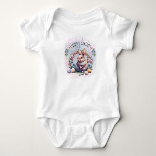 Body Para Bebê coelho felz pascoa