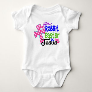 Body Para Bebê Coelho parvo! A páscoa é para Jesus!