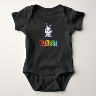 Body Para Bebê Coelho preto