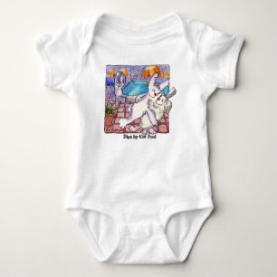 Body Para Bebê Coelhos de Cartoon "Portas pela Piscina" bebê