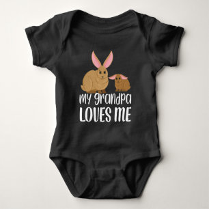 Body Para Bebê Coelhos 🐰 Meu Avô Me Ama - Presente para o Avô