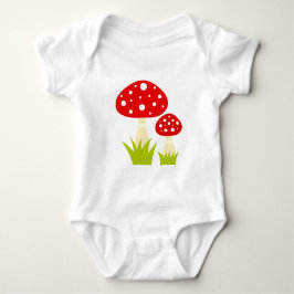 Body Para Bebê Cogumelos de chapéu vermelho venenosos