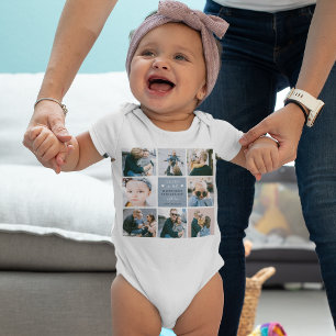 Body Para Bebê Colagem de Fotografias 'Pai & Me' Cuta 1rua Dia de