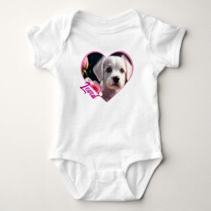 Body Para Bebê Coleção De Cães Pequenos E Rosa