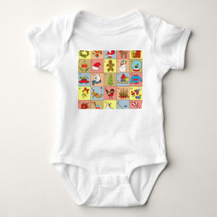 Body Para Bebê Coleção de Elementos de Doodle do Advento de Natal