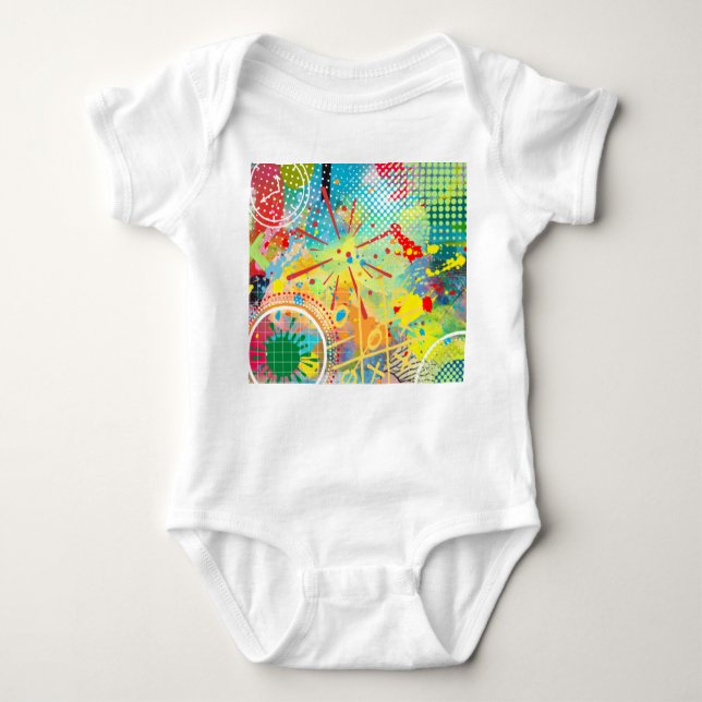 Body Para Bebê Coleção de Explosão de Cores (Frente)