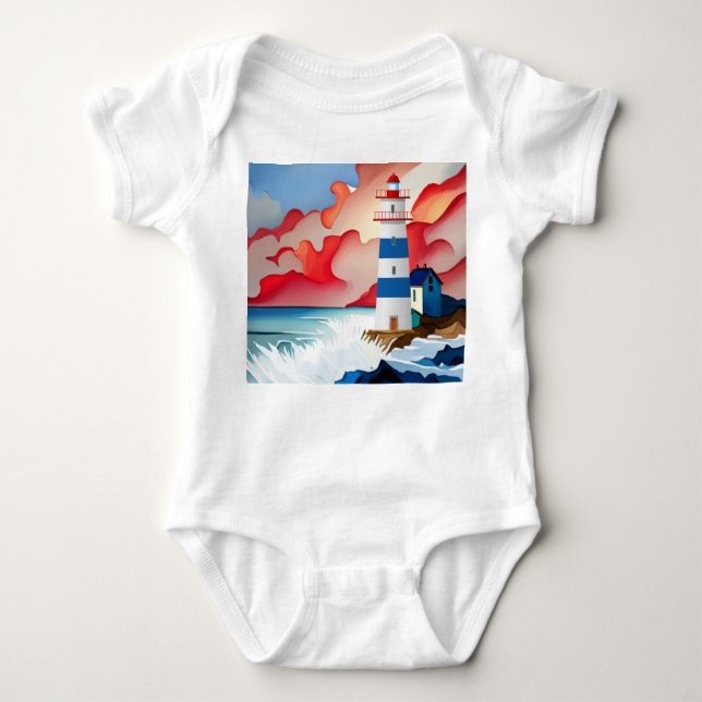 Body Para Bebê Coleção de Faróis (Frente)