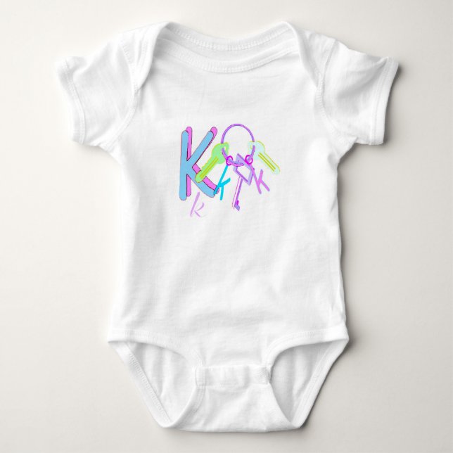 Body Para Bebê Coleção K- Monograma (Frente)