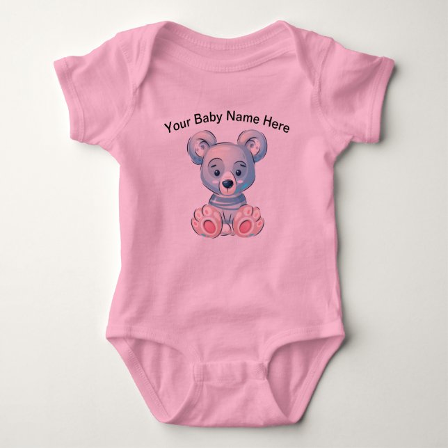 Body Para Bebê Coleção personalizada de fatos para bebês (Frente)