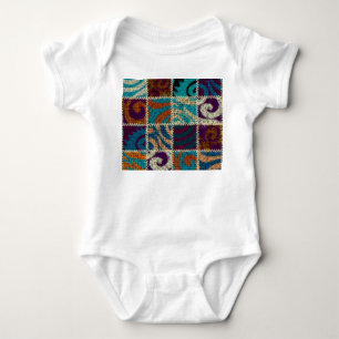 Body Para Bebê Colheita de retalhos Imitação por Canvas em bruto