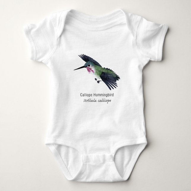 Body Para Bebê Colibri do Calliope com nome (Frente)