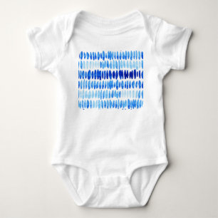 Body Para Bebê Colírio Azul: Abstrato sem água