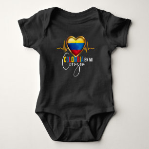 Body Para Bebê Colômbia en mi Corazon Colombiana Orgulho Matching