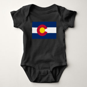 Body Para Bebê Colorado: A Bandeira do Estado Centenário dos EUA