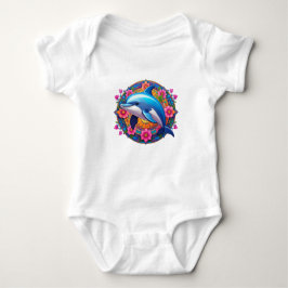 Body Para Bebê Colorful Dolphin Mandala Art