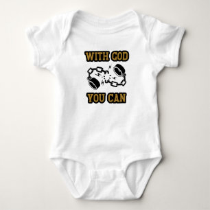 Body Para Bebê Com Deus Você Pode Forte Fé