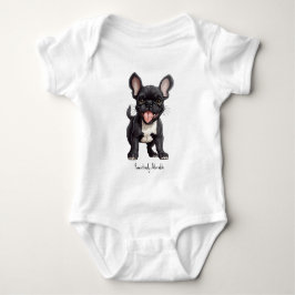 Body Para Bebê 🐶Com texto personalizado, cachorrinho Frenchie