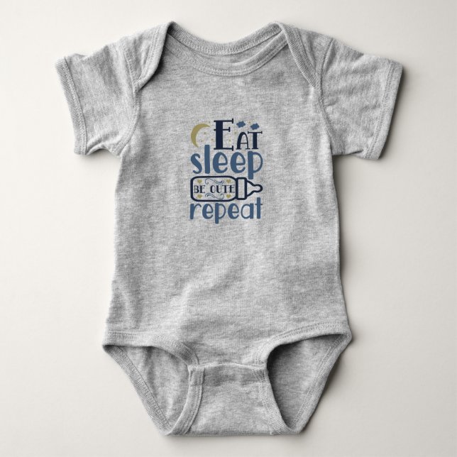 Body Para Bebê Coma Dormir Seja Fofo Repita Mamadeira (Frente)