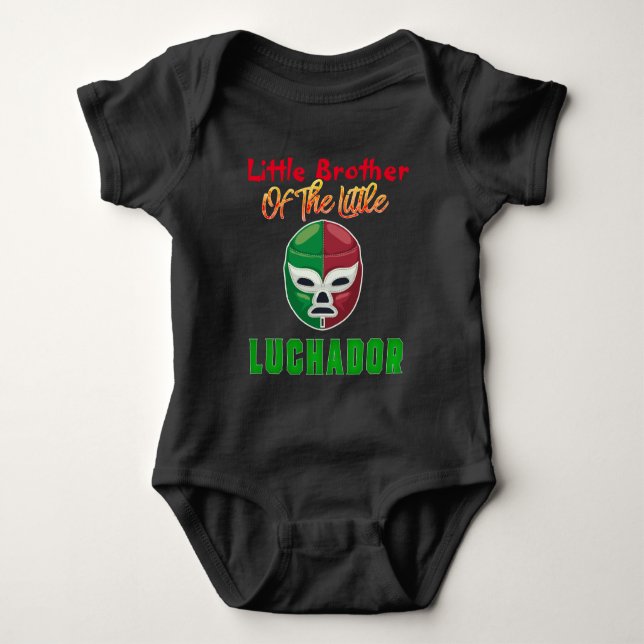 Body Para Bebê Combinação de Família Personalizada do Luchador (Frente)