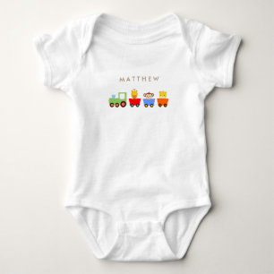 Body Para Bebê Comboio de Brinquedo Personalizado Baby Onsie