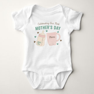 Body Para Bebê comemorar o primeiro dia da mamãe, bebê T-Shirt