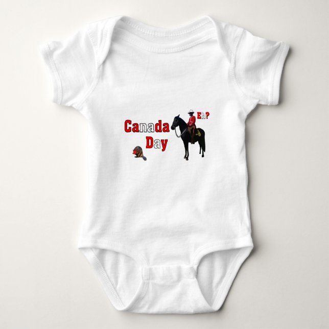 Body Para Bebê Comemore o dia de Canadá (Frente)