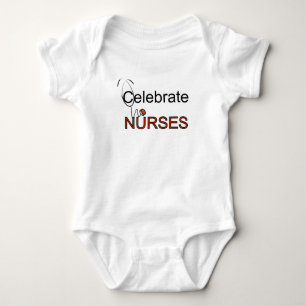 Body Para Bebê Comemore t-shirt e presentes das enfermeiras