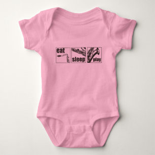 Body Para Bebê Comer Sleep Play Sax