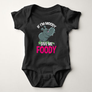 Body Para Bebê Comida de Hippo Moody