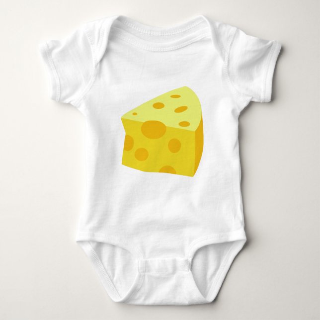 Body Para Bebê Comida saboroso - queijo (Frente)
