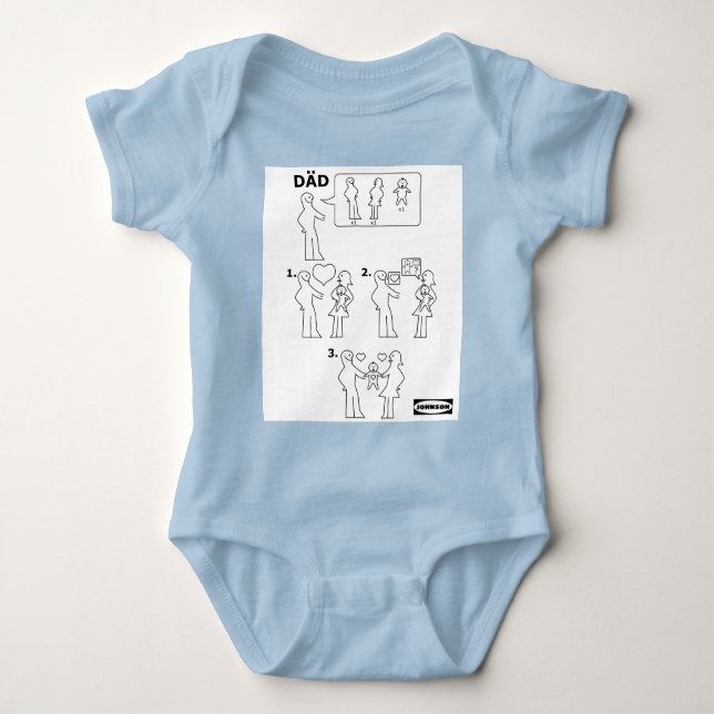 Body Para Bebê Como montar uma ficha de instruções do Pai adotivo (Frente)