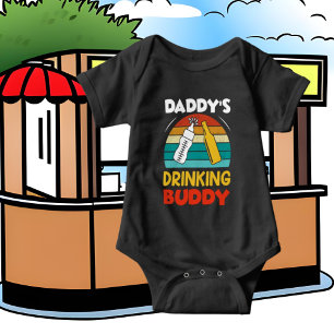 Body Para Bebê companheiro de bebendo do unisex engraçado