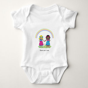 Body Para Bebê COMPARTILHE O SEU AMOR - O AMOR É O AMOR - Igualda