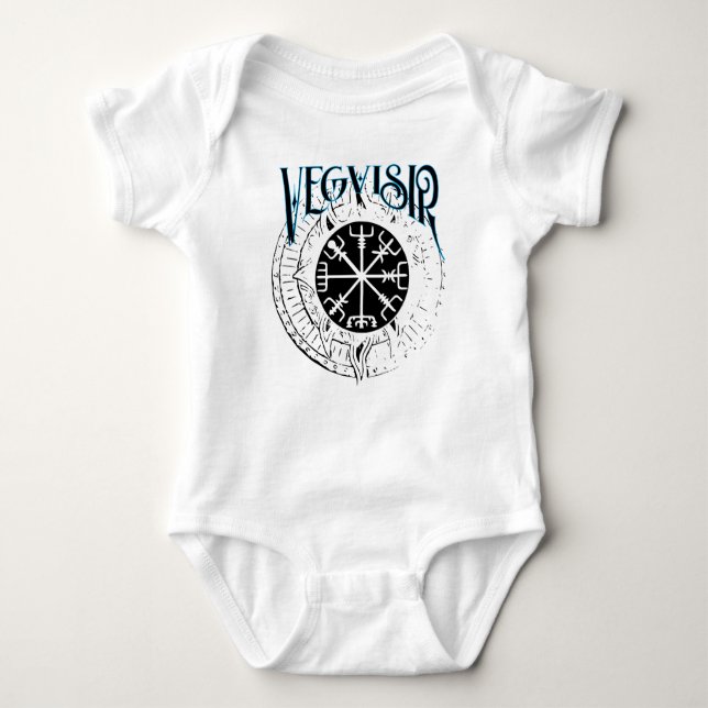 Body Para Bebê compasso nórdico do descobridor do vegvisir (Frente)