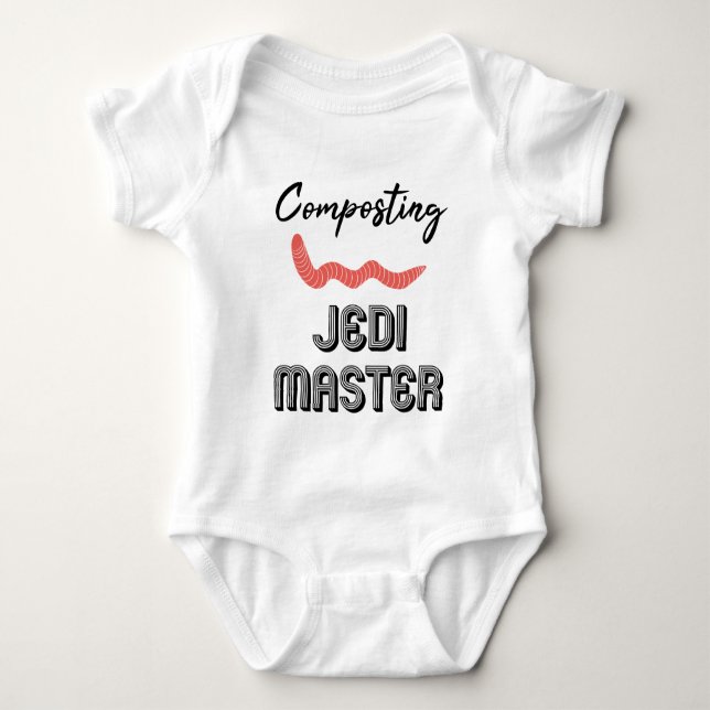 Body Para Bebê Composting Jedi Master (Frente)