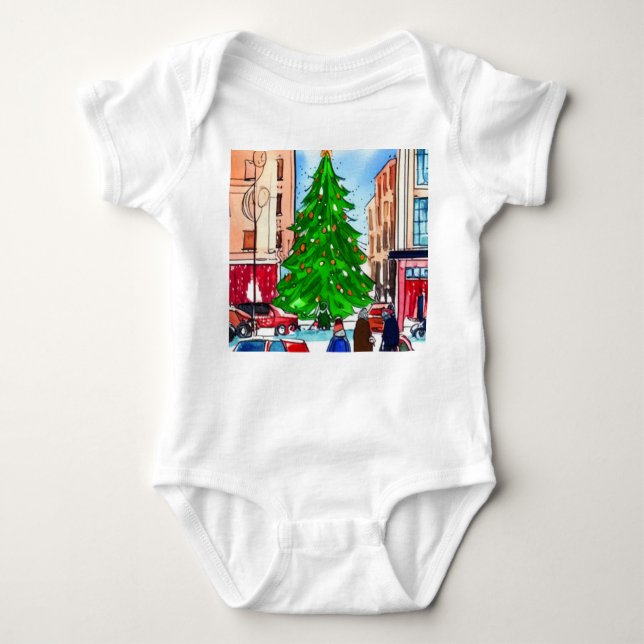 Body Para Bebê Compra de Natal (Frente)