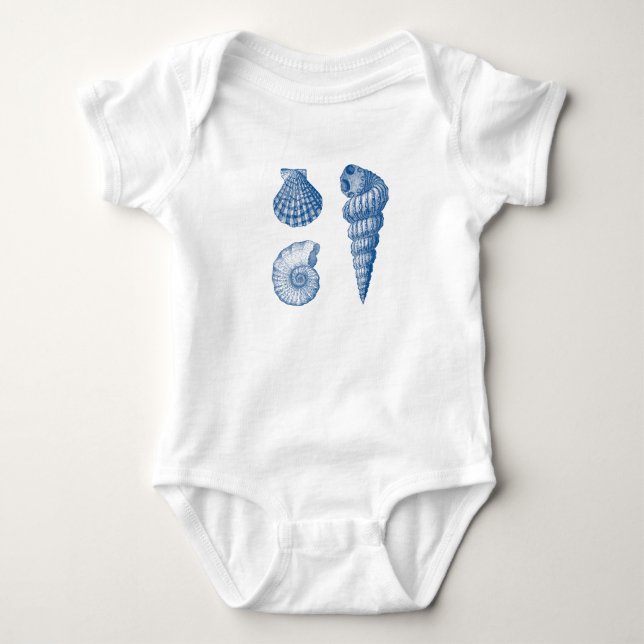 Body Para Bebê Conchas (Frente)