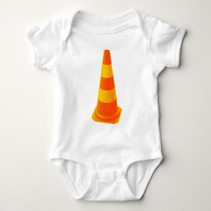 Body Para Bebê Cone do tráfego com listras amarelas