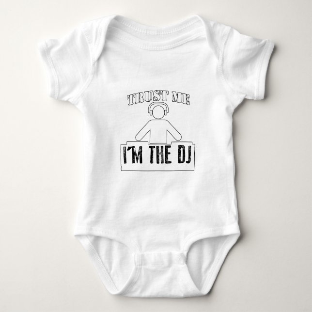 Body Para Bebê Confie em mim, sou o DJ Engraçado Gift (Frente)